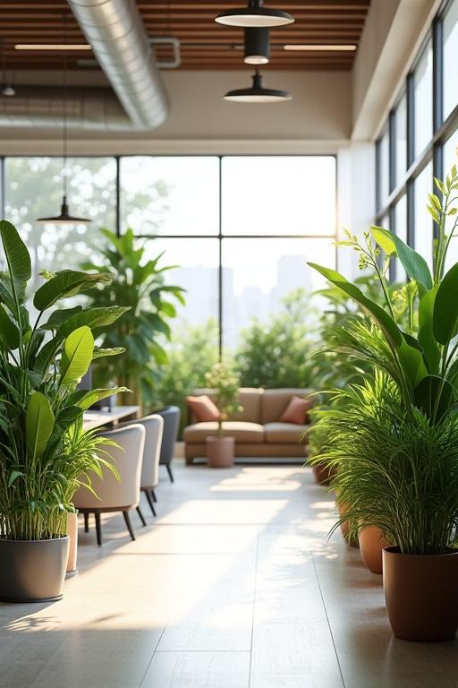 Bloomscape NYC office filled with lush indoor plants and natural light
